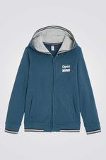 OKAIDI - סווטשירט קפוצ'ון צבע כחול לילדים - MASHBIR//365
