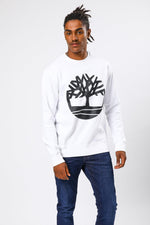 TIMBERLAND - סווטשירט לבן לוגו גדול - MASHBIR//365