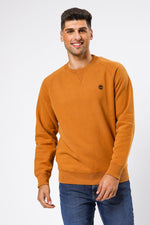 TIMBERLAND - סווטשירט חלק עם רקמת לוגו צבע חרדל - MASHBIR//365