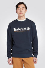 TIMBERLAND - סווטשירט לוגו מודפס כחול - MASHBIR//365