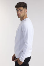 NAUTICA - סווטשירט עם רקמת לוגו בצבע לבן - MASHBIR//365