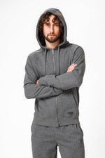 KENNETH COLE - סווטשירט עם כובע בצבע אפור - MASHBIR//365