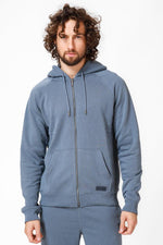 KENNETH COLE - סווטשירט עם כובע WASHED בצבע כחול - MASHBIR//365