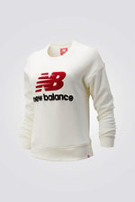 NEW BALANCE - סווטשירט NB Athletics Stadium בצבע לבן - MASHBIR//365