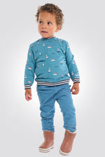 OBAIBI - סווטשירט תינוקות עם הדפס אוניות וברווזים - MASHBIR//365