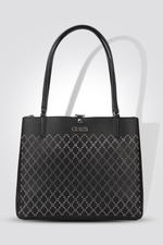 GUESS - תיק יד Amara Socety Carryall בצבע שחור - MASHBIR//365