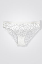 KENNETH COLE - תחתון תחרה ביקיני גומי לוגו לבן - MASHBIR//365