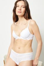 ETAM - תחתוני בוקסרון תחרה IDOLE בצבע לבן - MASHBIR//365