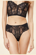 ETAM - תחתוני היפסטר תחרה PARURE שחור - MASHBIR//365