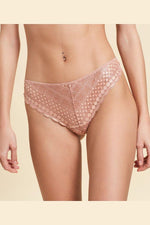 ETAM - תחתוני טנגה תחרה CHERIE CHERIE ורוד פודרה - MASHBIR//365