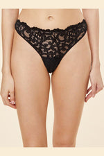 ETAM - תחתוני טנגה תחרה FLORALE שחור - MASHBIR//365