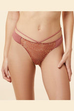 ETAM - תחתוני טנגה תחרה KARAT כתום אפרסק - MASHBIR//365