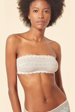 ETAM - טופ סטרפלס תחרה CHERIE CHERIE ורוד פודרה - MASHBIR//365