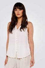 APRICOT - חולצה אלגנטית עם כפתורים בצבע לבן - MASHBIR//365