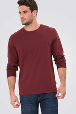 NAUTICA - חולצה ארוכה בצבע בורדו - MASHBIR//365