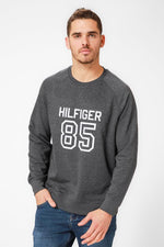 Tommy Hilfiger - חולצה ארוכה עם הדפס גרפי בצבע אפור - MASHBIR//365