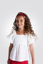 OKAIDI - חולצה בצבע לבן לילדות - MASHBIR//365