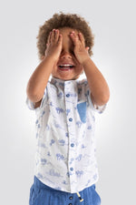 OBAIBI - חולצה מכופרת לילדים בצבע לבן - MASHBIR//365