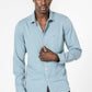 KENNETH COLE - חולצה מכופתרת במבוק לייקרה בצבע תכלת - MASHBIR//365 - 1