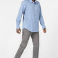 KENNETH COLE - חולצה מכופתרת במבוק לייקרה בצבע כחול - MASHBIR//365 - 7