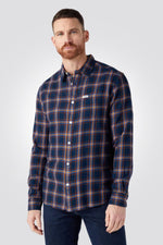 WRANGLER - חולצה מכופתרת משבצות בצבע כחול - MASHBIR//365