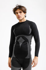 COOL 32 - חולצה תרמית דרגה 4 בצבע שחור-אפור - MASHBIR//365