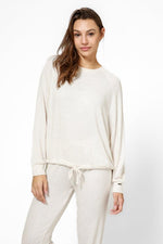 KENNETH COLE - חולצת אריג דקה עם שרוך קרם - MASHBIR//365