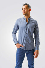 KENNETH COLE - חולצת במבוק מוברשת בצבע תכלת - MASHBIR//365