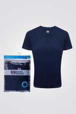 COOL 32 - חולצת דרייפיט לגבר צווארון וי בצבע נייבי - MASHBIR//365