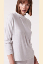 ETAM - חולצת פיג'מה אריג BATIA אפור בהיר - MASHBIR//365