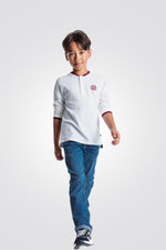 OKAIDI - חולצת פיקה כפתורים לבן לנערים - MASHBIR//365