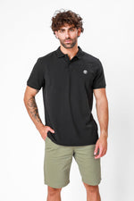 TIMBERLAND - חולצת פולו RIVER PIQUE שחורה - MASHBIR//365