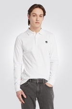 TIMBERLAND - חולצת פולו SLIM FIT בצבע לבן - MASHBIR//365