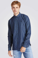 TIMBERLAND - חולצת ג’ינס מכופתרת SLIM FIT צבע כחול כהה - MASHBIR//365