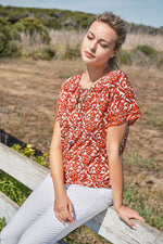 PUNT ROMA - חולצת הדפס בצבע אדום - MASHBIR//365