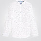OKAIDI - חולצת ילדים מכופתרת לבנה עם הדפס דמוי כוכבים - MASHBIR//365 - 1