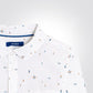 OKAIDI - חולצת ילדים מכופתרת לבנה עם הדפס דמוי כוכבים - MASHBIR//365 - 2