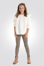 OKAIDI - חולצת ילדות שרוול ארוך בצבע שמנת - MASHBIR//365