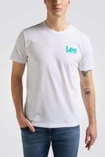 LEE - חולצת LOGO בצבע לבן בוהק - MASHBIR//365