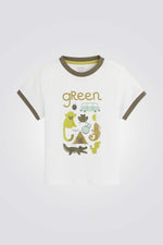 OBAIBI - חולצת טריקו בעלי חיים ירוקה לתינוקות - MASHBIR//365