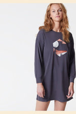 ETAM - כותונת לילה HOPI בצבע אפור - MASHBIR//365