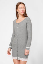 KENNETH COLE - כותונת מודל ריב בצבע אפור - MASHBIR//365