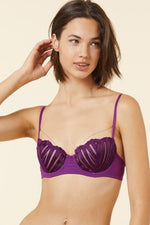 ETAM - חזייה ללא ריפוד בעיטור שרשרת EXQUISE סגול - MASHBIR//365