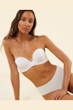 ETAM - חזיית פוש אפ סטרפלס מיקרופייבר PURE FIT קרם - MASHBIR//365