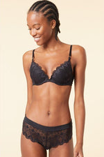 ETAM - חזיית פוש אפ תחרה SKY שחורה - MASHBIR//365