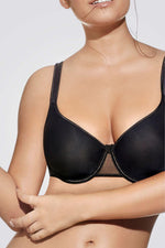 SELENE - חזיית מיקרופייבר ריפוד קל Sara שחורה - MASHBIR//365