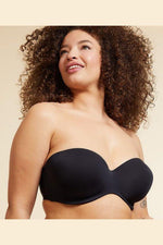 ETAM - חזיית סטרפלס מיקרופייבר PURE FIT E שחורה - MASHBIR//365