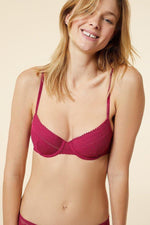 ETAM - חזיית תחרה בריפוד קל SUBLIME בורדו - MASHBIR//365