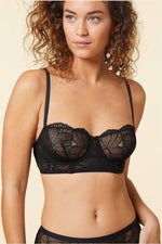 ETAM - חזיית תחרה ללא ריפוד FLEXI LACE BALCONNET שחורה - MASHBIR//365