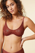 ETAM - חזיית תחרה ללא ריפוד FLEXI LACE טרקוטה - MASHBIR//365